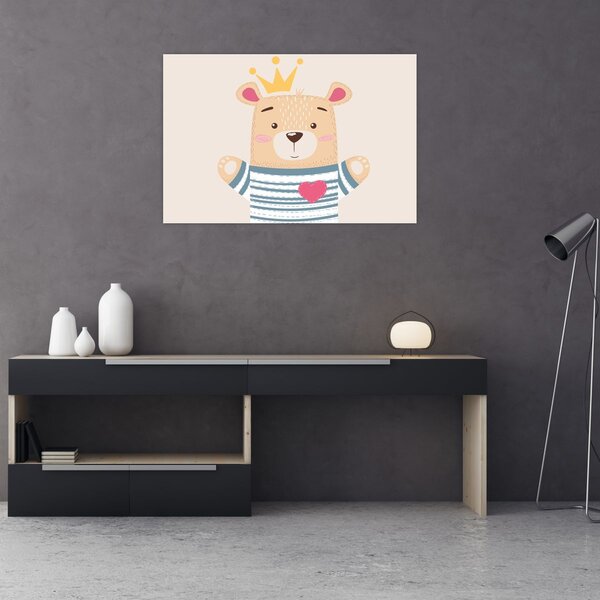 Slika - Medo s krunom (90x60 cm)