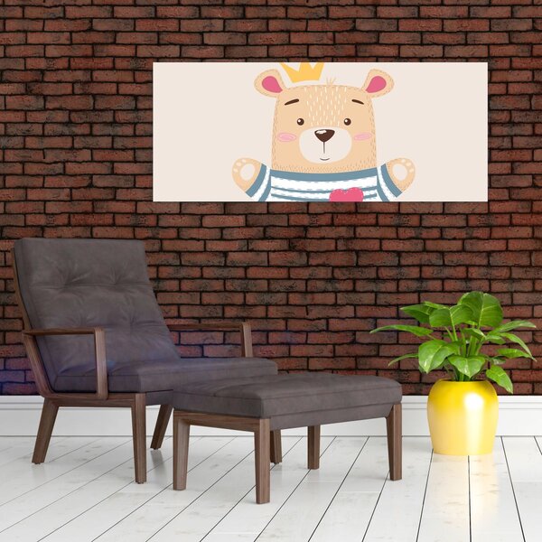 Slika - Medo s krunom (120x50 cm)