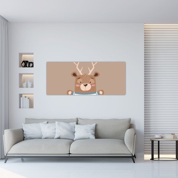 Slika - Jelen u prugastoj košulji (120x50 cm)