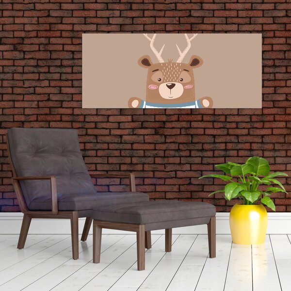 Slika - Jelen u prugastoj košulji (120x50 cm)