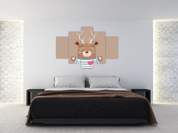 Slika - Jelen u prugastoj košulji (150x105 cm)
