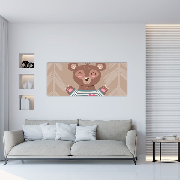 Slika - Medo u prugastoj majici (120x50 cm)