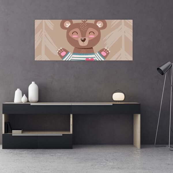 Slika - Medo u prugastoj majici (120x50 cm)