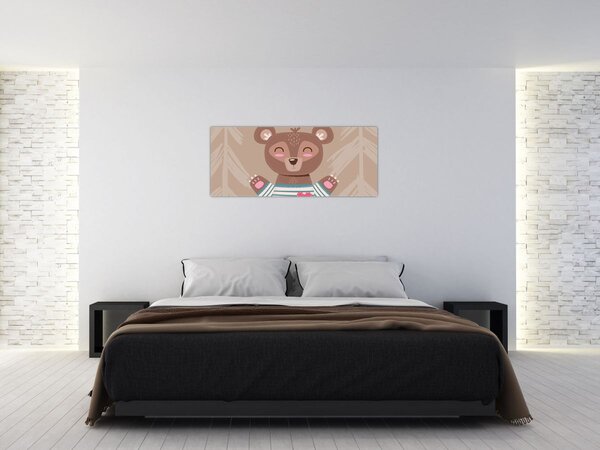 Slika - Medo u prugastoj majici (120x50 cm)