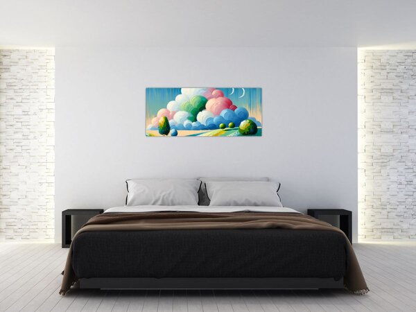 Slika - Krajolik s oblakom (120x50 cm)