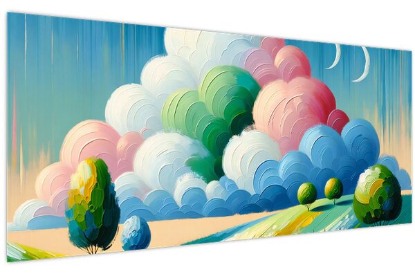 Slika - Krajolik s oblakom (120x50 cm)