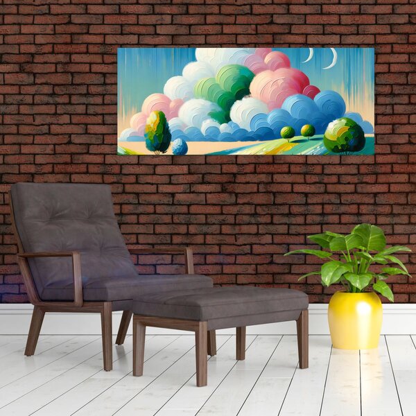 Slika - Krajolik s oblakom (120x50 cm)