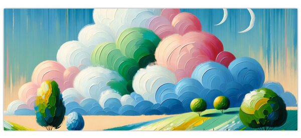 Slika - Krajolik s oblakom (120x50 cm)