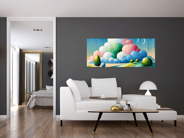 Slika - Krajolik s oblakom (120x50 cm)