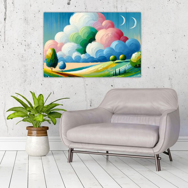 Slika - Krajolik s oblakom (90x60 cm)