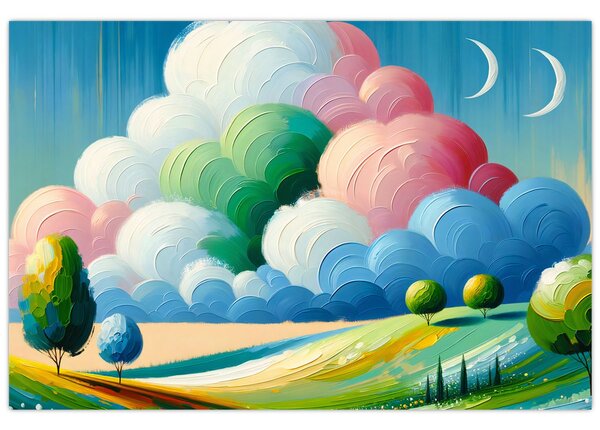 Slika - Krajolik s oblakom (90x60 cm)