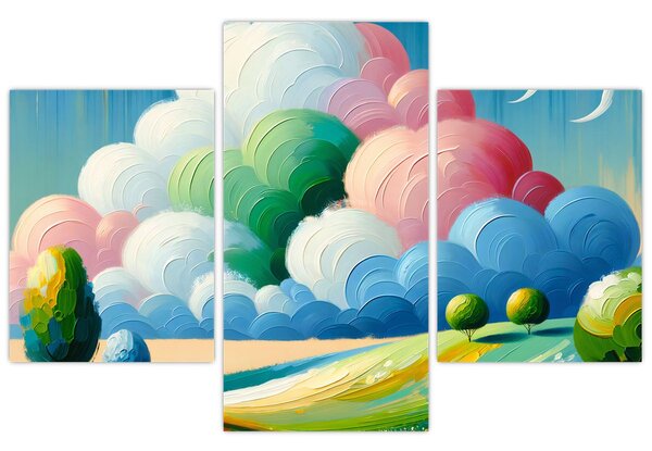 Slika - Krajolik s oblakom (90x60 cm)
