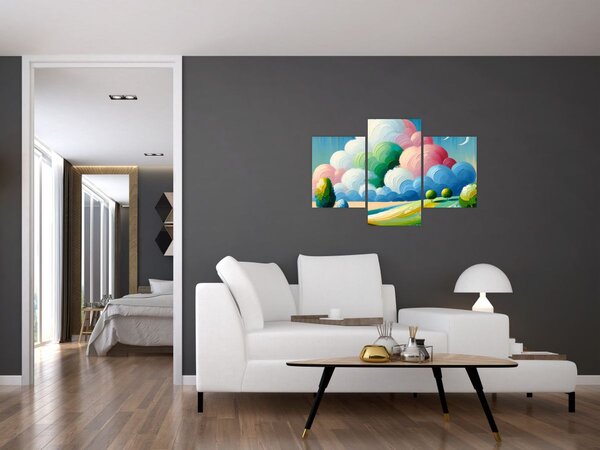 Slika - Krajolik s oblakom (90x60 cm)