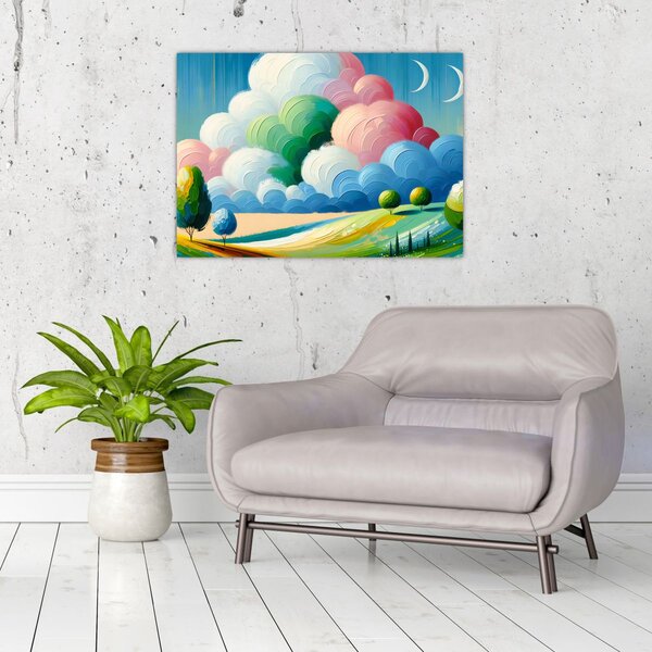 Slika - Krajolik s oblakom (70x50 cm)