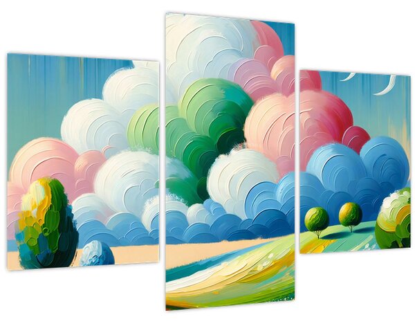 Slika - Krajolik s oblakom (90x60 cm)