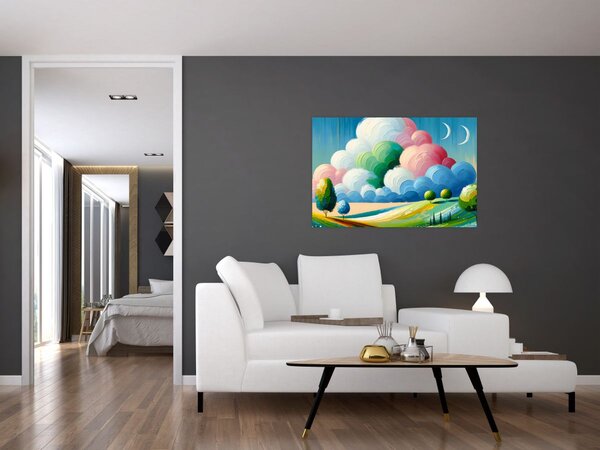 Slika - Krajolik s oblakom (90x60 cm)