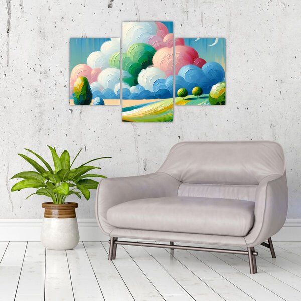 Slika - Krajolik s oblakom (90x60 cm)