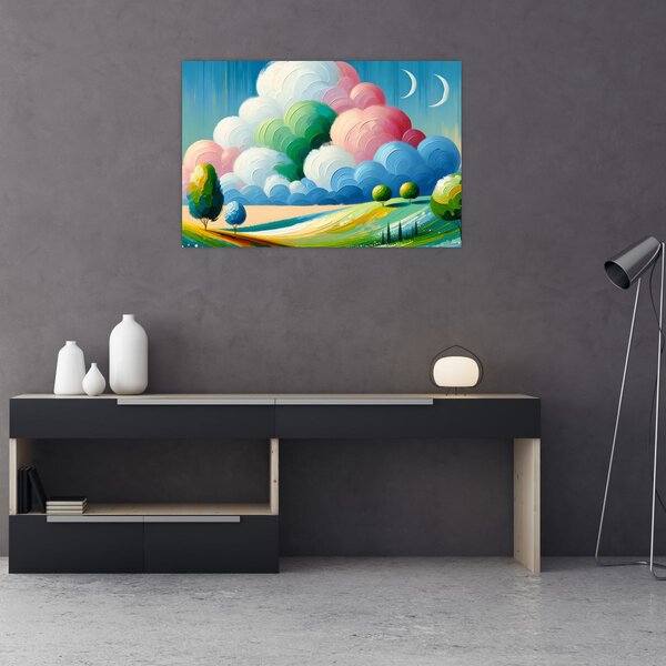 Slika - Krajolik s oblakom (90x60 cm)