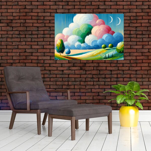 Slika - Krajolik s oblakom (90x60 cm)