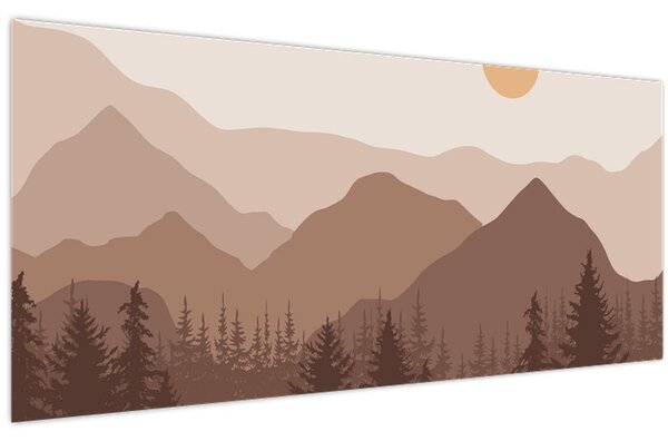 Slika - Smeđe planine N⁰1 (120x50 cm)