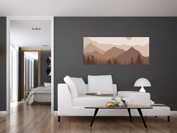 Slika - Smeđe planine N⁰1 (120x50 cm)