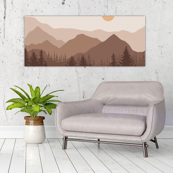 Slika - Smeđe planine N⁰1 (120x50 cm)