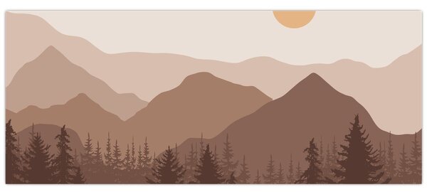 Slika - Smeđe planine N⁰1 (120x50 cm)