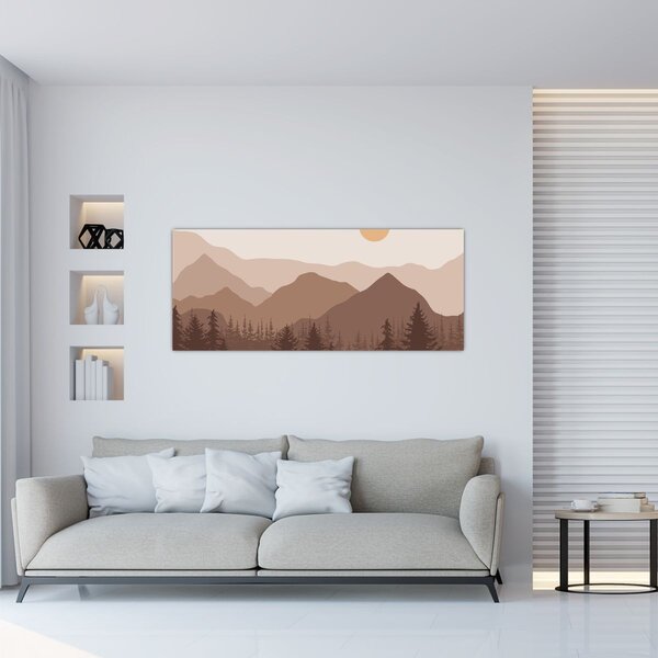 Slika - Smeđe planine N⁰1 (120x50 cm)
