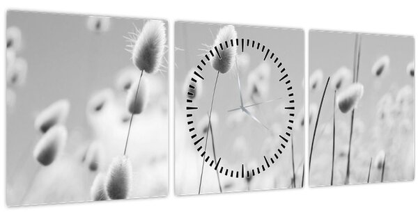 Slika - Boho trava od zečjeg repa (sa satom) (90x30 cm)
