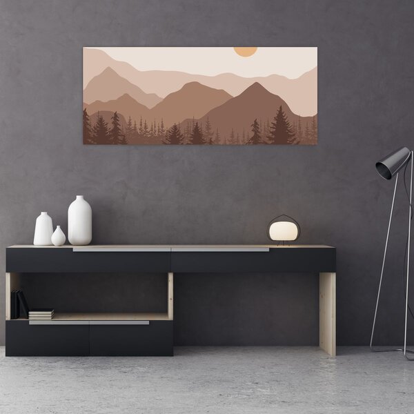 Slika - Smeđe planine N⁰1 (120x50 cm)