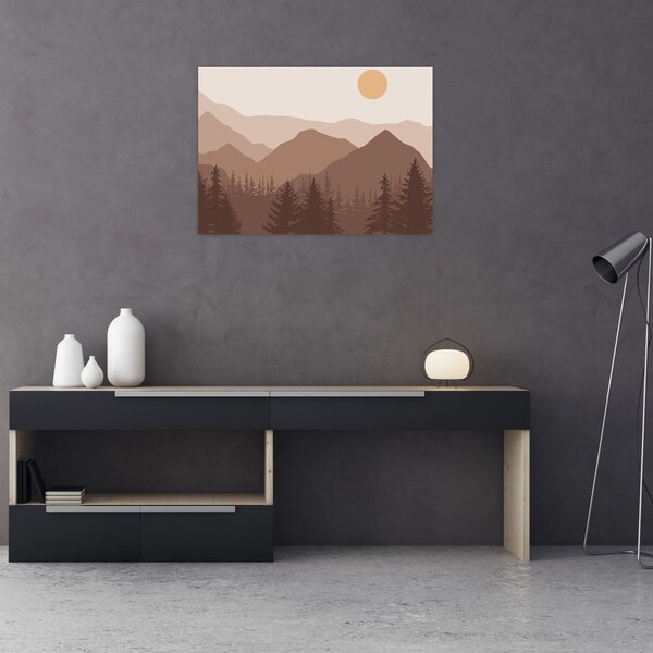 Slika - Smeđe planine N⁰1 (70x50 cm)
