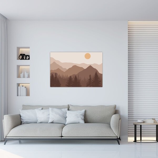 Slika - Smeđe planine N⁰1 (90x60 cm)