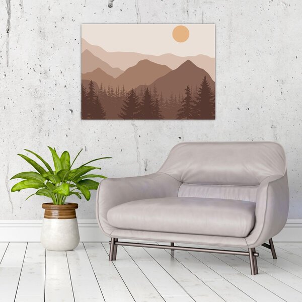 Slika - Smeđe planine N⁰1 (70x50 cm)