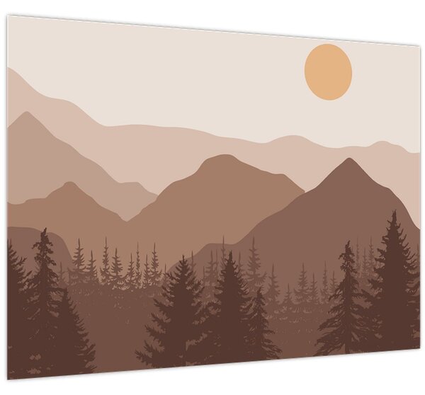 Slika - Smeđe planine N⁰1 (70x50 cm)