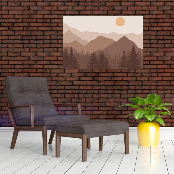 Slika - Smeđe planine N⁰1 (90x60 cm)