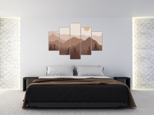 Slika - Smeđe planine N⁰1 (150x105 cm)