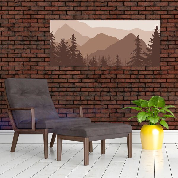 Slika - Smeđe planine N⁰2 (120x50 cm)