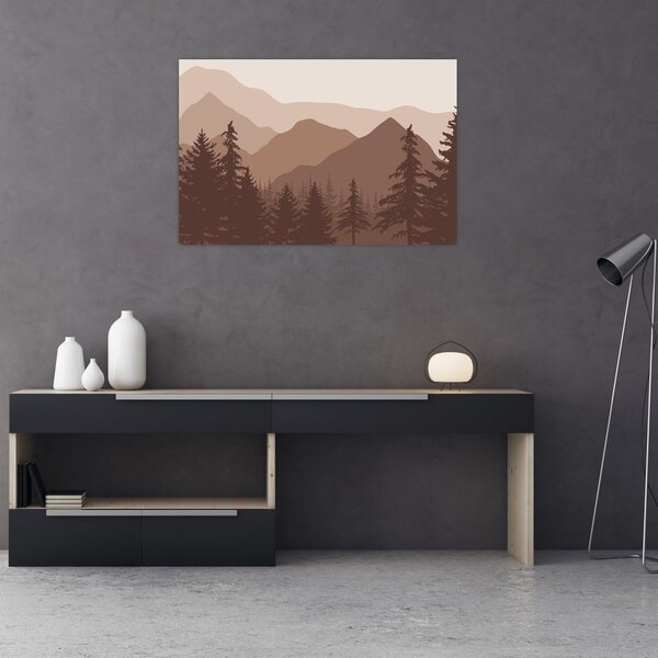 Slika - Smeđe planine N⁰2 (90x60 cm)