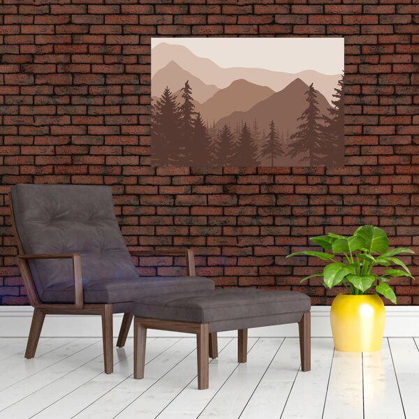 Slika - Smeđe planine N⁰2 (90x60 cm)