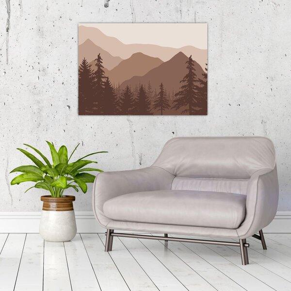 Slika - Smeđe planine N⁰2 (70x50 cm)