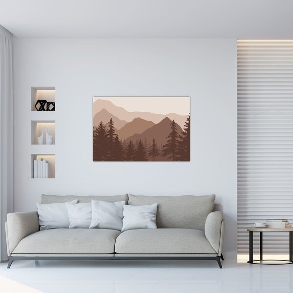 Slika - Smeđe planine N⁰2 (90x60 cm)
