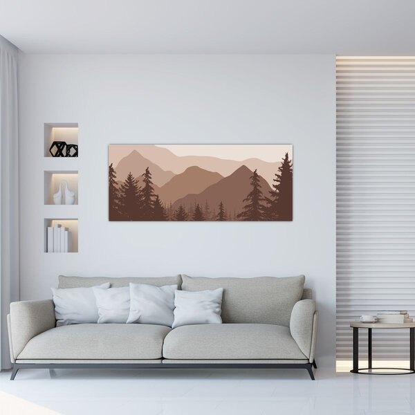 Slika - Smeđe planine N⁰2 (120x50 cm)