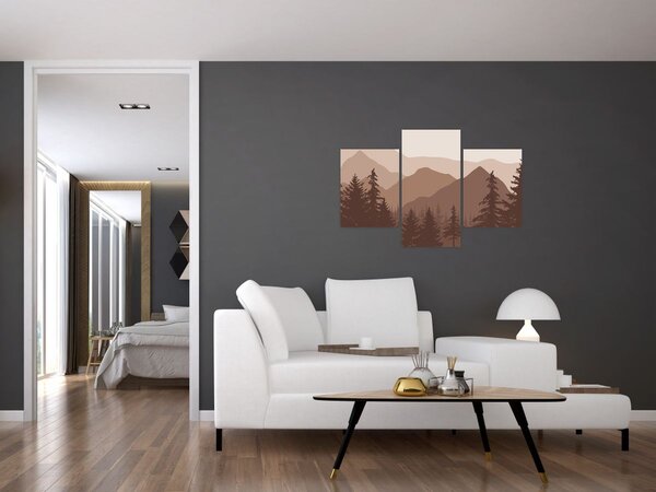 Slika - Smeđe planine N⁰2 (90x60 cm)
