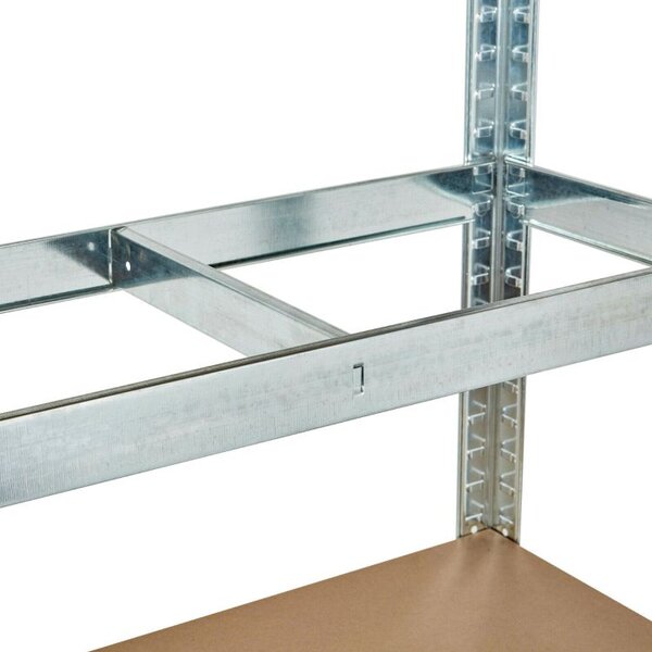 Stabilni metalni stalak za odlaganje sa 5 polica 180 x 90 x 30 cm