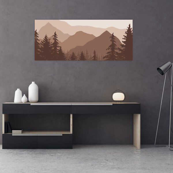 Slika - Smeđe planine N⁰2 (120x50 cm)