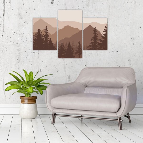 Slika - Smeđe planine N⁰2 (90x60 cm)