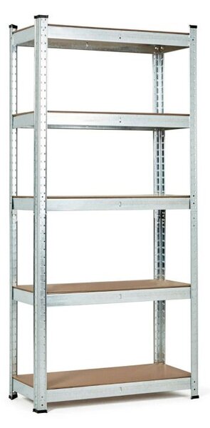 Stabilni metalni stalak za odlaganje sa 5 polica 180 x 90 x 30 cm