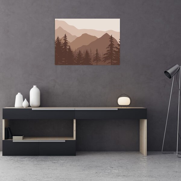 Slika - Smeđe planine N⁰2 (70x50 cm)