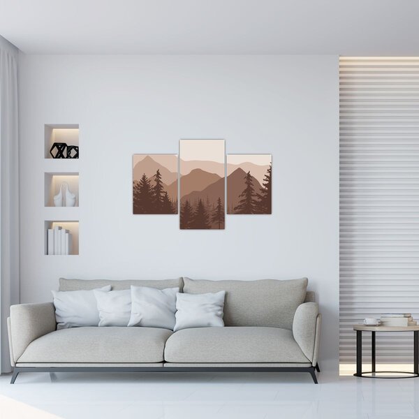Slika - Smeđe planine N⁰2 (90x60 cm)