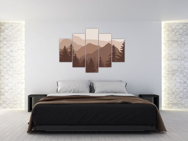 Slika - Smeđe planine N⁰2 (150x105 cm)
